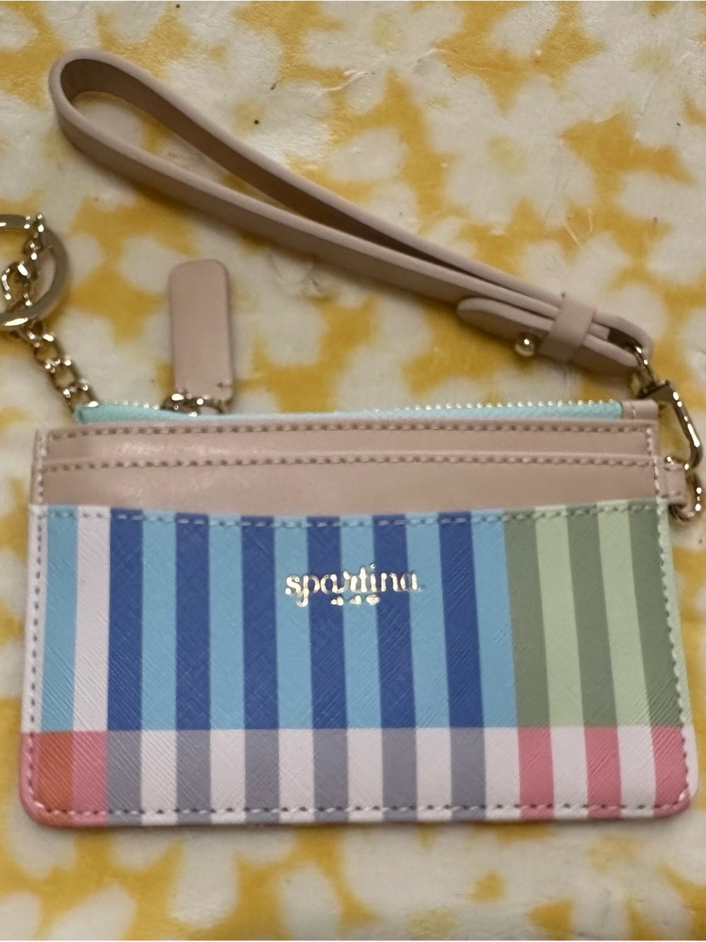Spartina 449 Pastel Multistripe Wristlet Card Holder